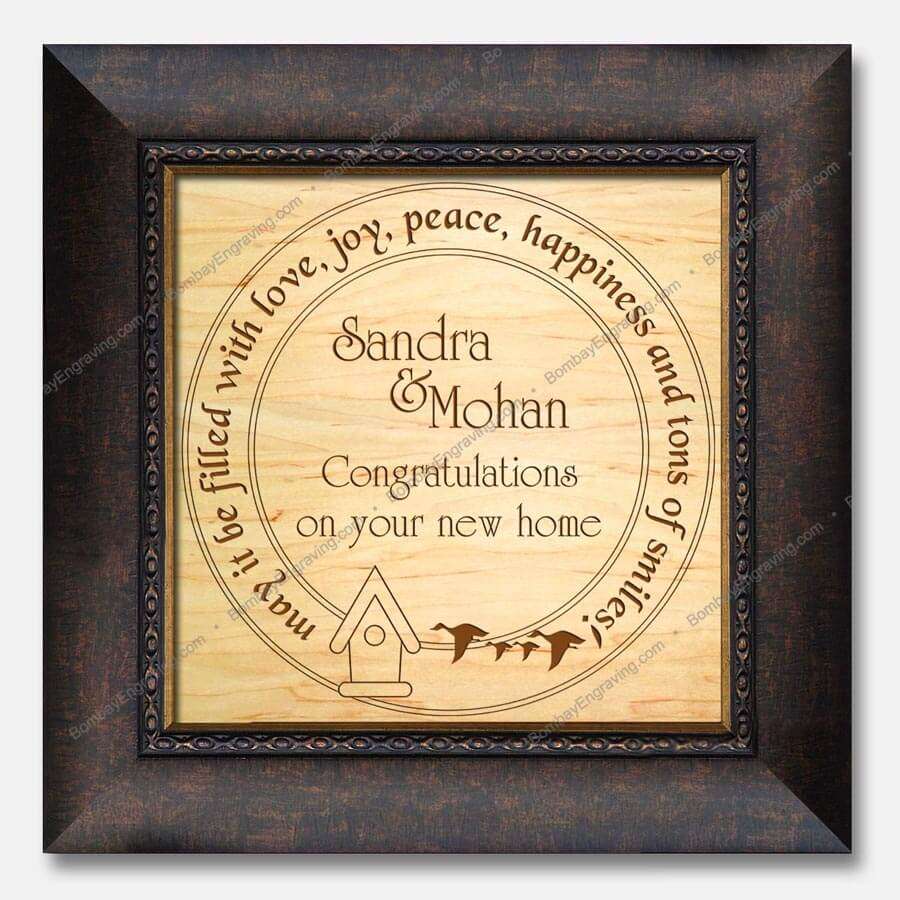 New home engraved wall decor gift | Bombay Engraving Co Ltd