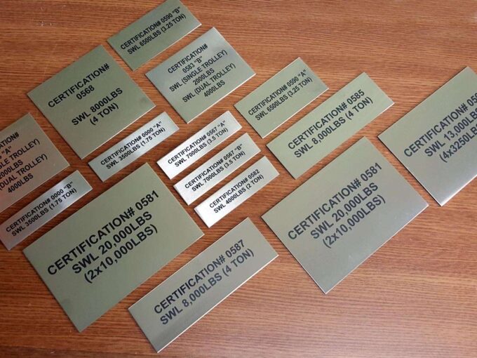 Engraved Industrial Tags and Labels | Bombay Engraving Co Ltd