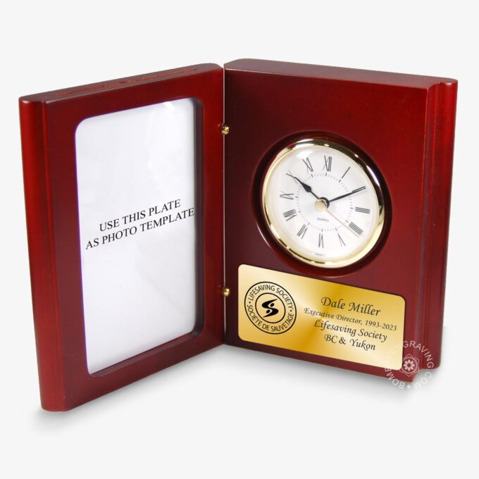 rosewood book clock corporate gift