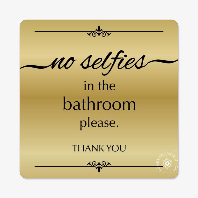 funny bathroom sign no selfies in the bathroom